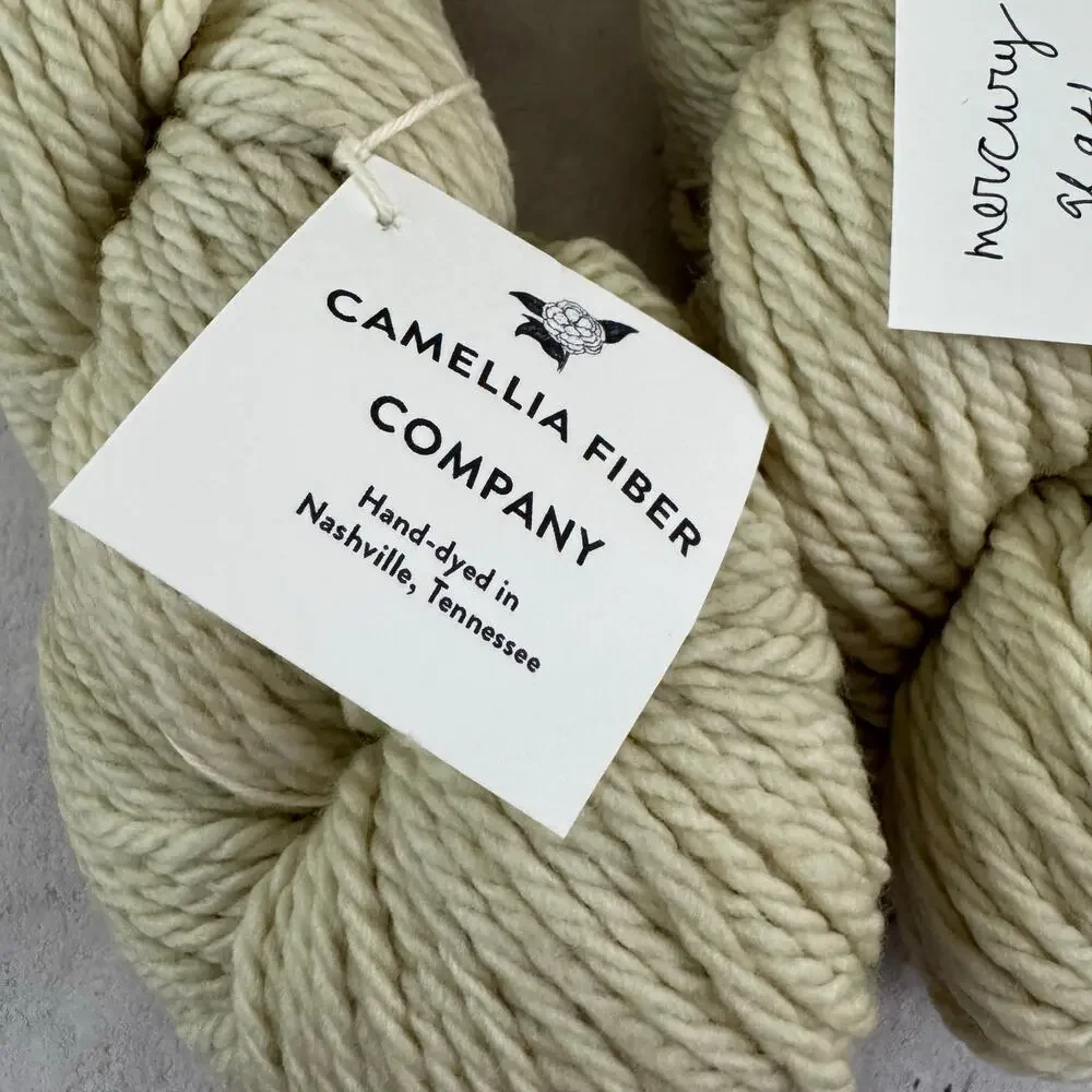 Camellia Fiber Co. Handmade Yarn Wool Bulky Wt Handspun Nashville Mercury Glass